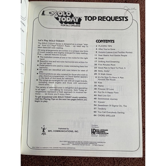 Top Requests Vintage Sheet Music Book E-Z Play Beginner Organ Piano Keyboards - Picture 2 of 4